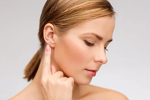 After the ear correction: flat, naturally shaped ears